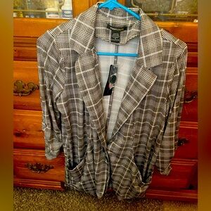 Rober Louis Women’s Grey Plaid Cover Up